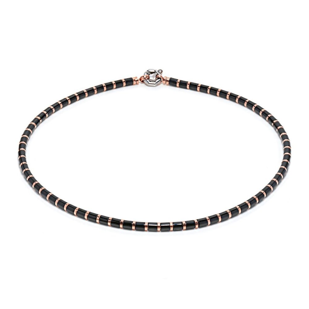 BARAKA Men's GC215151ROCN550002 Snake Collection Gold & Diamonds Necklace